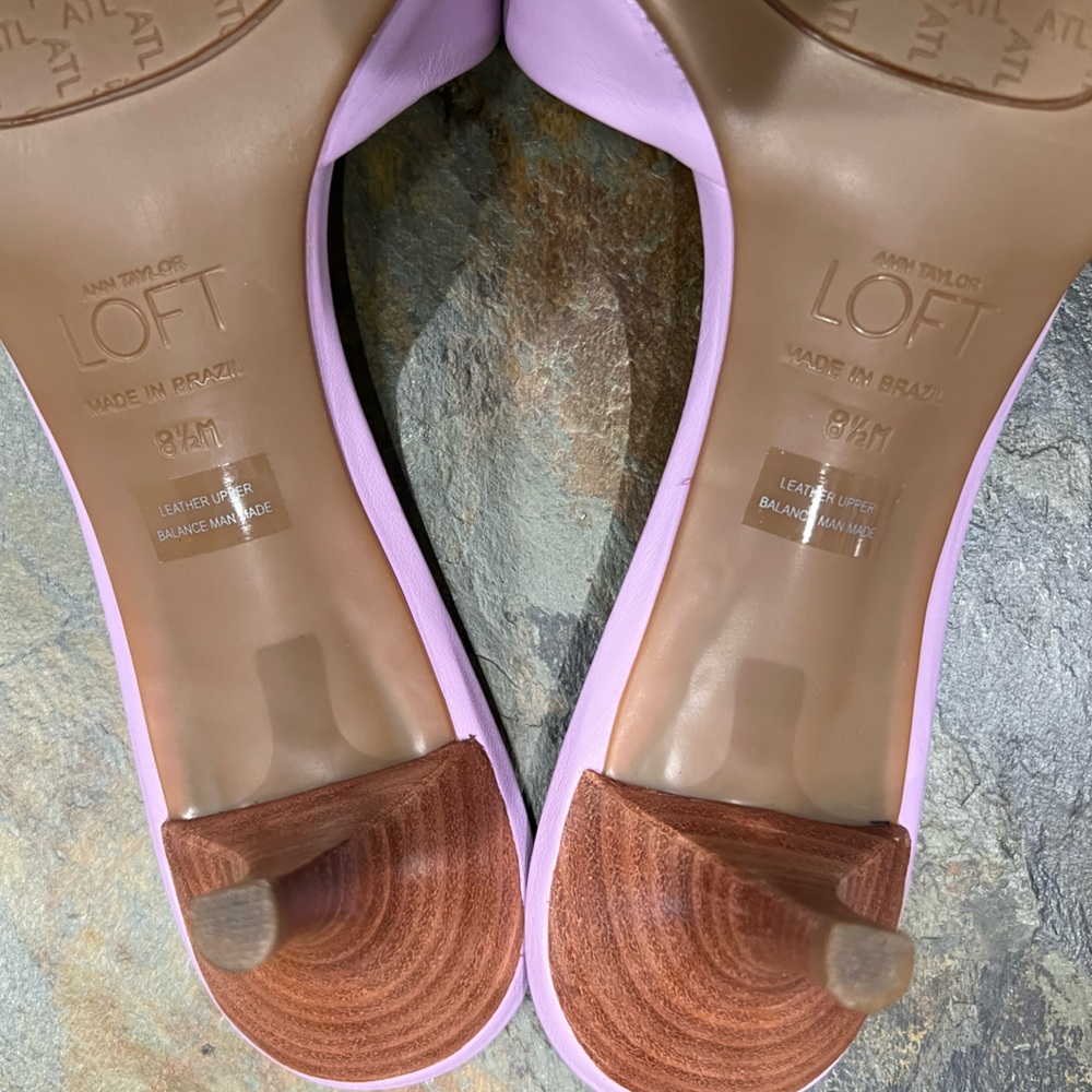 LOFT Lavender Heels with Bow Detail - Picture 5 of 7